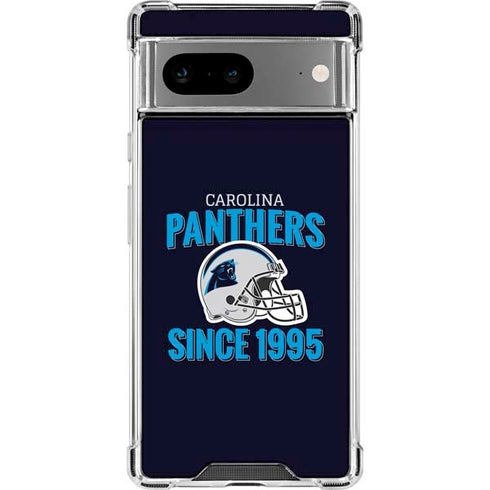 NFL Carolina Panthers Helmet Google Pixel 8a Clear Case